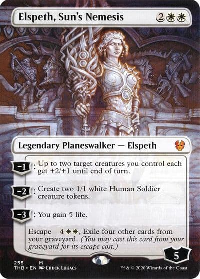 Elspeth Suns Nemesis Borderless Theros Beyond Death Magic card