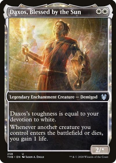 Daxos Blessed by the Sun Showcase Theros Beyond Death Magic card