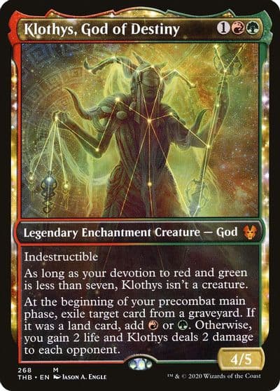 Klothys God of Destiny Showcase Theros Beyond Death Magic card
