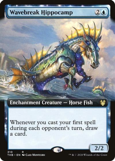 Wavebreak Hippocamp Extended Art Theros Beyond Death Magic card