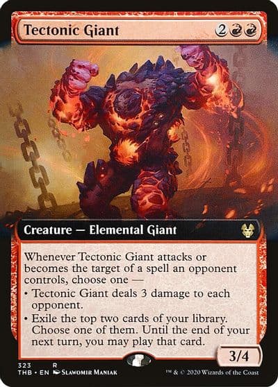 Tectonic Giant Extended Art Theros Beyond Death Magic card