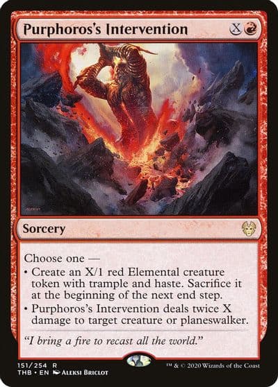 Purphoross Intervention Theros Beyond Death Magic card