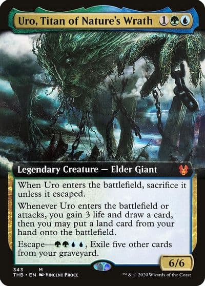 Uro Titan of Natures Wrath Extended Art Theros Beyond Death Magic card