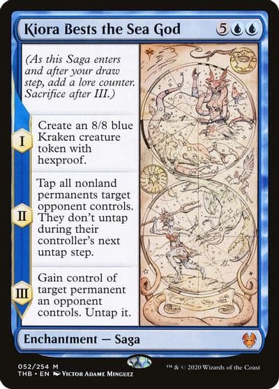 Kiora Bests the Sea God Theros Beyond Death Magic card