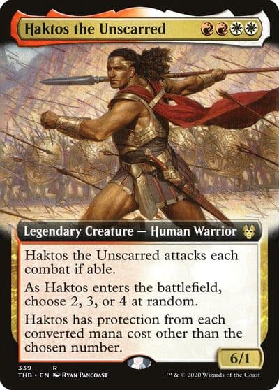 Haktos the Unscarred Extended Art Theros Beyond Death Magic card