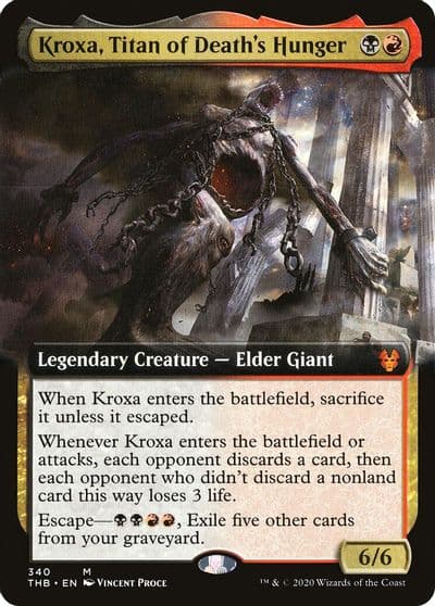 Kroxa Titan of Deaths Hunger Extended Art Theros Beyond Death Magic card