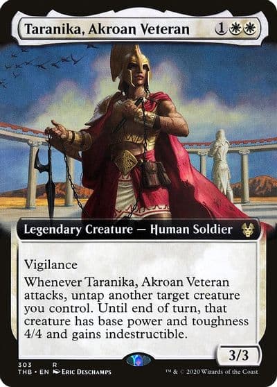 Taranika Akroan Veteran Extended Art Theros Beyond Death Magic card
