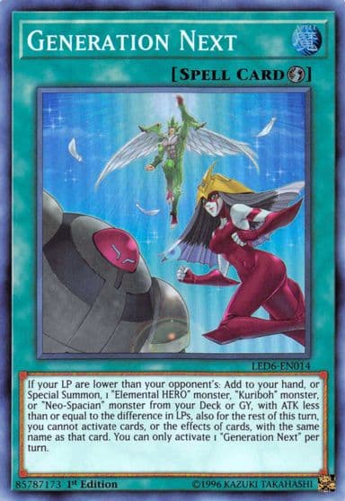 Generation Next Legendary Duelists: Magical Hero Yu-Gi-Oh! card