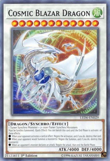 Cosmic Blazar Dragon Legendary Duelists: Magical Hero Yu-Gi-Oh! card