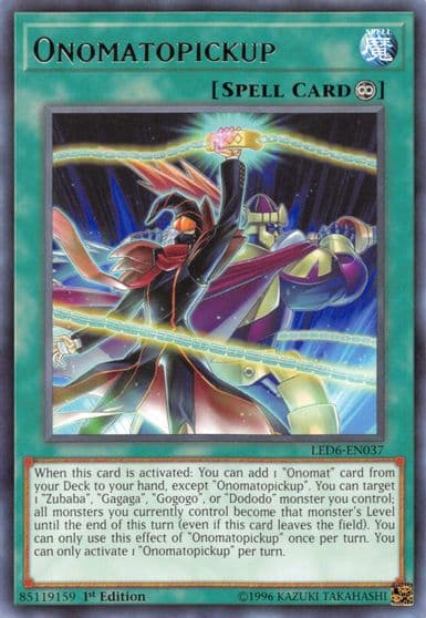 Onomatopickup Legendary Duelists: Magical Hero Yu-Gi-Oh! card