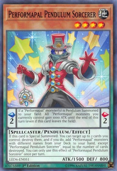 Performapal Pendulum Sorcerer Legendary Duelists: Magical Hero Yu-Gi-Oh! card