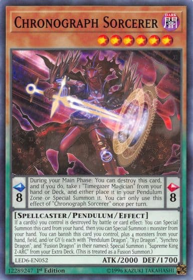 Chronograph Sorcerer Legendary Duelists: Magical Hero Yu-Gi-Oh! card