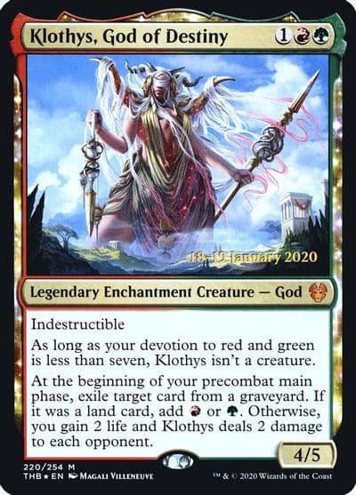 Klothys God of Destiny Prerelease Cards Magic card