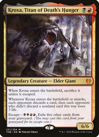Kroxa Titan of Deaths Hunger Promo Pack: Theros Beyond Death Magic card