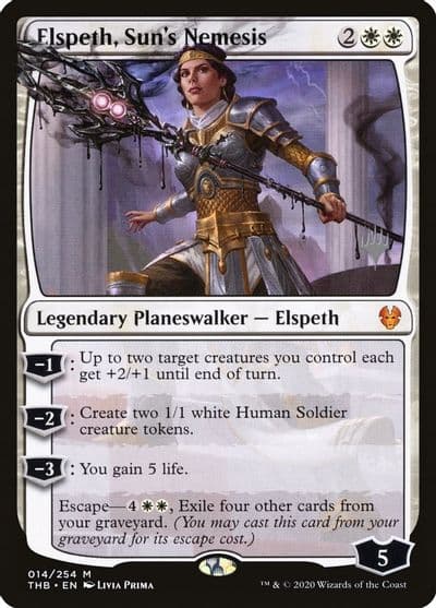 Elspeth Suns Nemesis Promo Pack: Theros Beyond Death Magic card