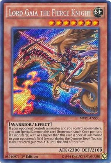 Lord Gaia the Fierce Knight The Dark Side of Dimensions Movie Pack: Secret Edition Yu-Gi-Oh! card