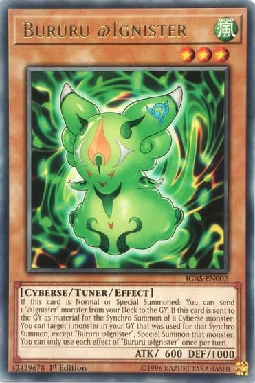 Bururu Ignister Ignition Assault Yu-Gi-Oh! card