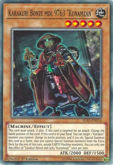 Karakuri Bonze mdl 9763 Kunamzan Ignition Assault Yu-Gi-Oh! card