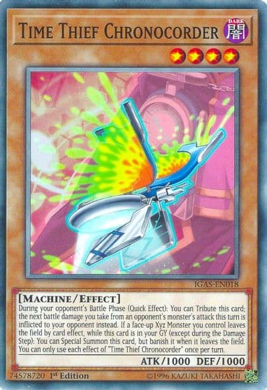 Time Thief Chronocorder Ignition Assault Yu-Gi-Oh! card