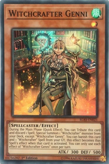 Witchcrafter Genni Ignition Assault Yu-Gi-Oh! card