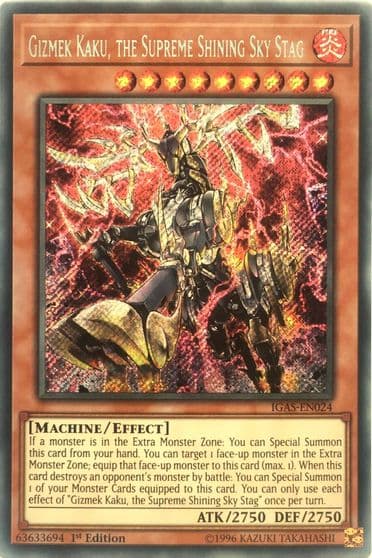 Gizmek Kaku the Supreme Shining Sky Stag Ignition Assault Yu-Gi-Oh! card