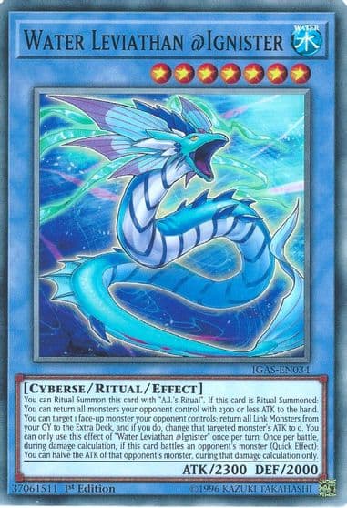 Water Leviathan Ignister Ignition Assault Yu-Gi-Oh! card