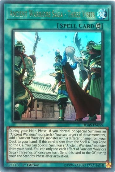 Ancient Warriors Saga Three Visits Ignition Assault Yu-Gi-Oh! card