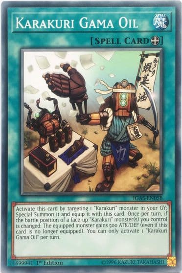 Karakuri Gama Oil Ignition Assault Yu-Gi-Oh! card