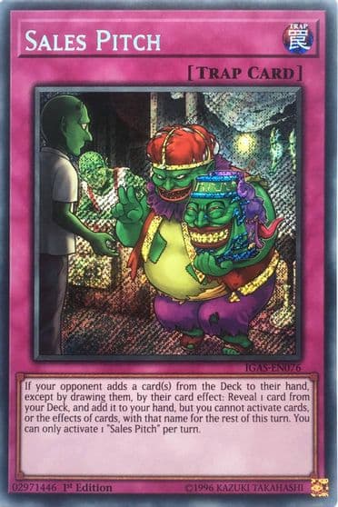 Sales Pitch Ignition Assault Yu-Gi-Oh! card