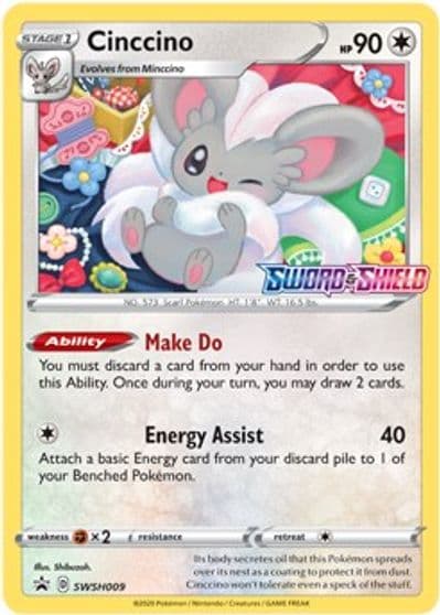 Cinccino - SWSH009 (Prerelease) SWSH: Sword & Shield Promo Cards Pokemon card
