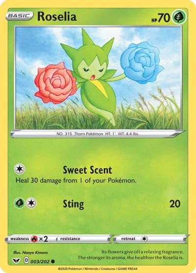 Roselia (003) SWSH01: Sword & Shield Base Set Pokemon card