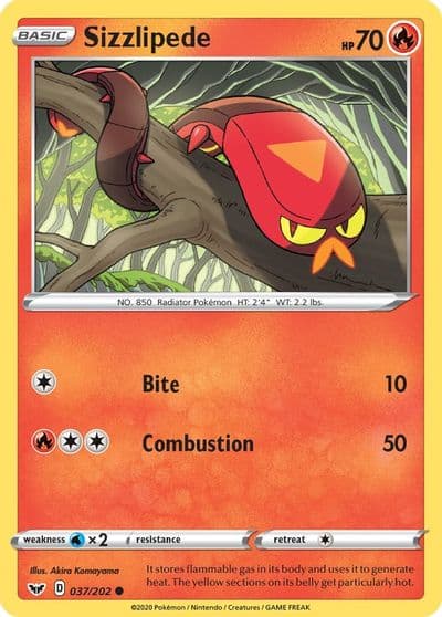 Sizzlipede (037) SWSH01: Sword & Shield Base Set Pokemon card