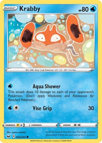Krabby (042) SWSH01: Sword & Shield Base Set Pokemon card