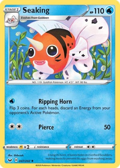 Seaking SWSH01: Sword & Shield Base Set Pokemon card