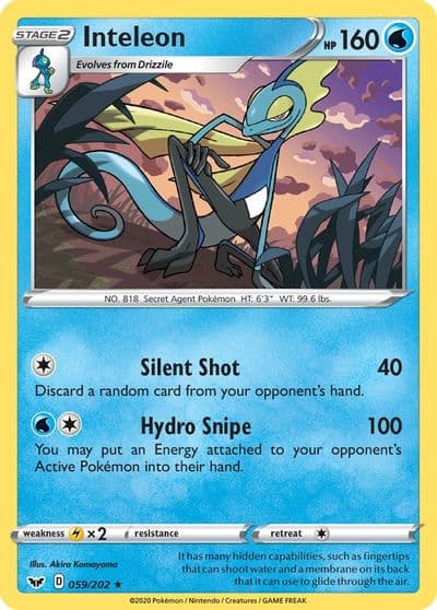 Inteleon (059) SWSH01: Sword & Shield Base Set Pokemon card