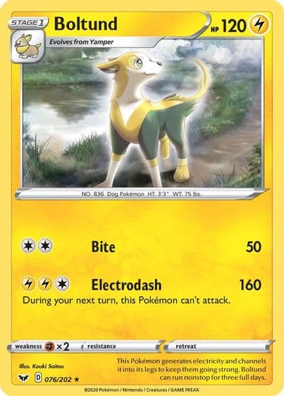 Boltund (076) SWSH01: Sword & Shield Base Set Pokemon card