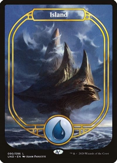 Island Full Art Unsanctioned Magic card