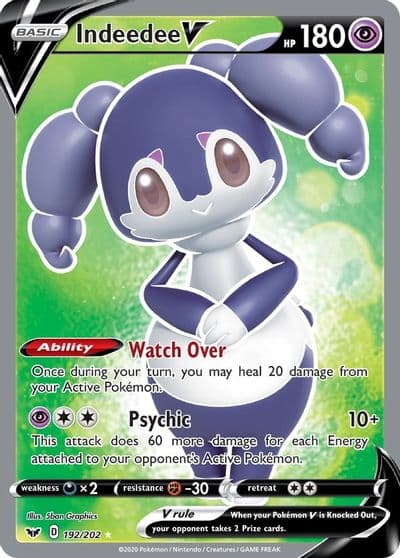 Indeedee V (Full Art) SWSH01: Sword & Shield Base Set Pokemon card