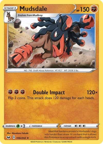 Mudsdale SWSH01: Sword & Shield Base Set Pokemon card