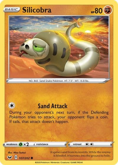 Silicobra (107) SWSH01: Sword & Shield Base Set Pokemon card