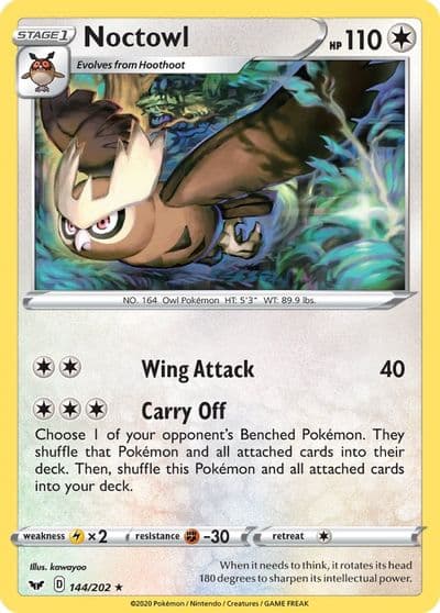 Noctowl SWSH01: Sword & Shield Base Set Pokemon card