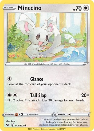 Minccino (145) SWSH01: Sword & Shield Base Set Pokemon card