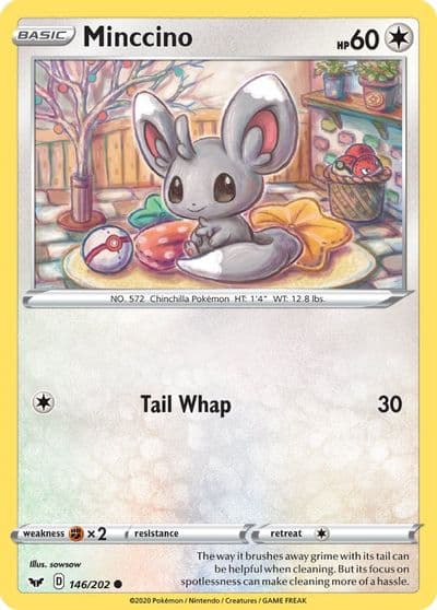 Minccino (146) SWSH01: Sword & Shield Base Set Pokemon card