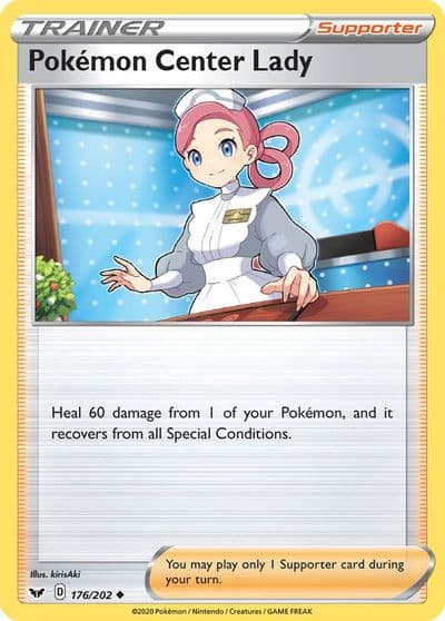 Pokemon Center Lady SWSH01: Sword & Shield Base Set Pokemon card
