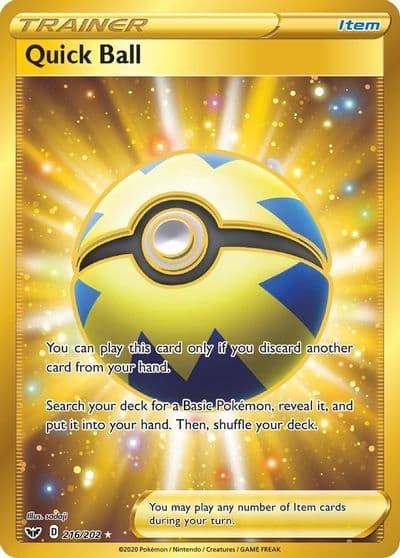 Quick Ball (Secret) SWSH01: Sword & Shield Base Set Pokemon card