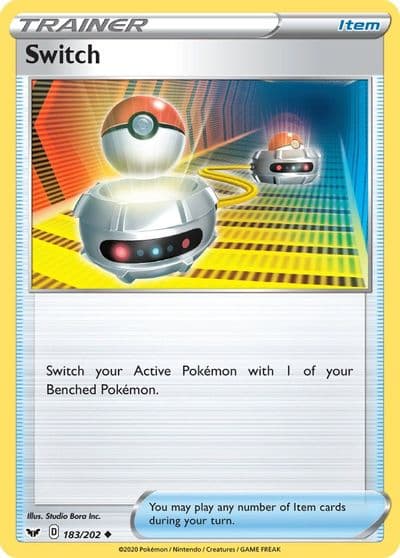 Switch SWSH01: Sword & Shield Base Set Pokemon card