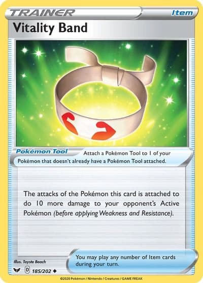 Vitality Band SWSH01: Sword & Shield Base Set Pokemon card