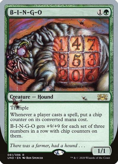 B I N G O Unsanctioned Magic card