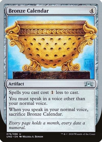 Bronze Calendar Unsanctioned Magic card