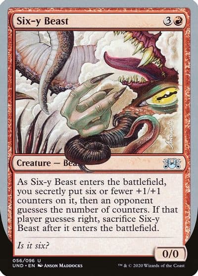 Six y Beast Unsanctioned Magic card